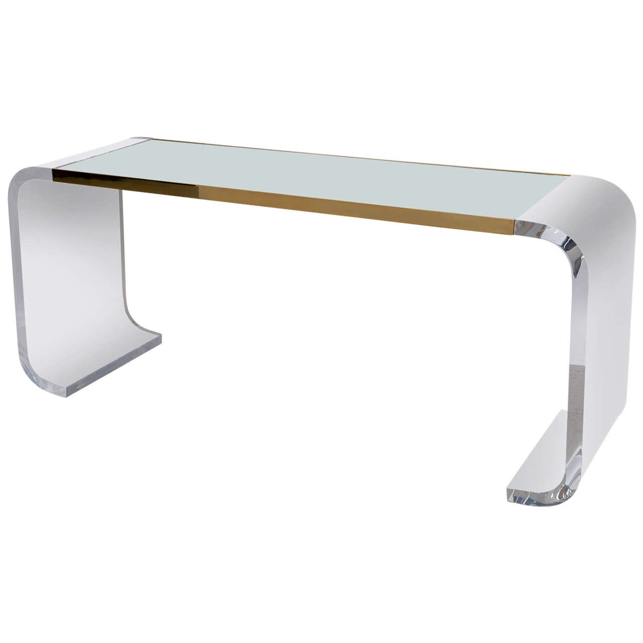 Lucite Waterfall Console Table