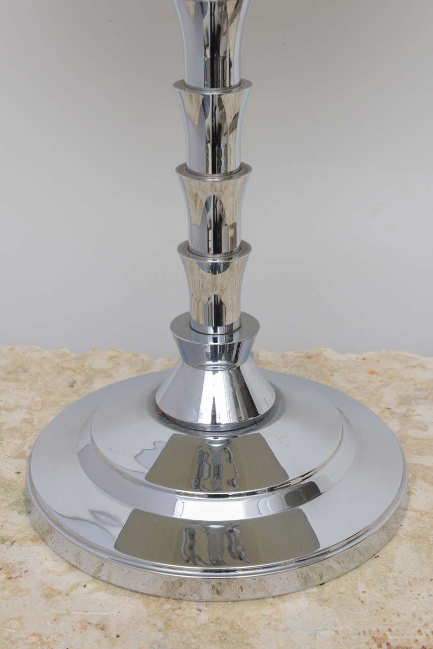 Art Deco Chrome Table Lamp by Jay Spectre