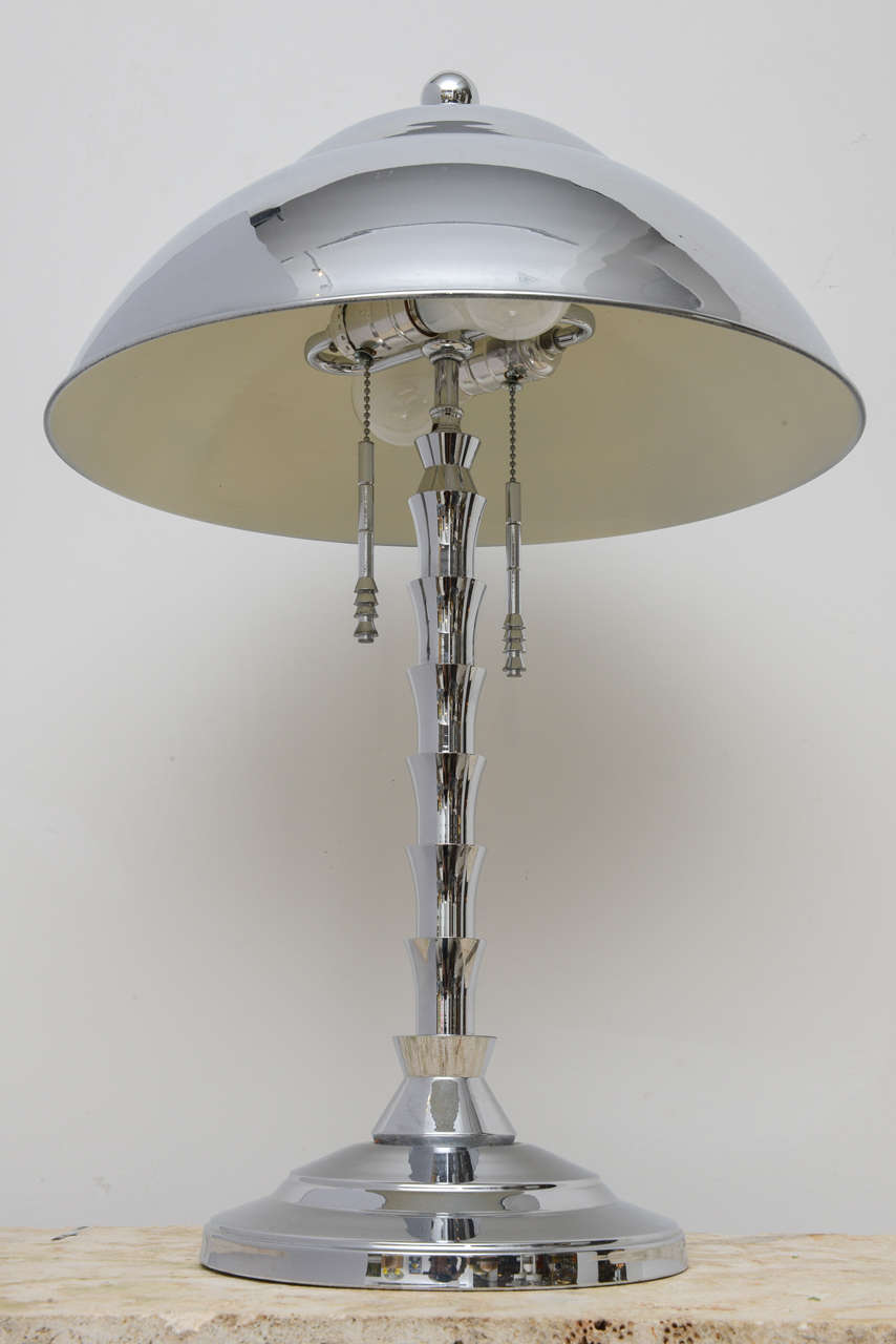 Late 20th Century Chrome Table Lamp by Jay Spectre