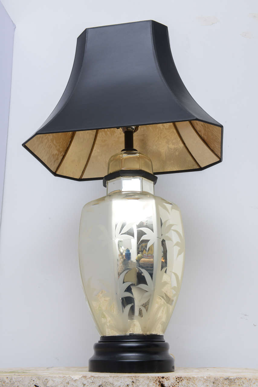 Single Vintage Mercury Glass Lamp 2