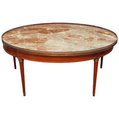 Antique 19th Century Bouillotte Marble Coffee Table