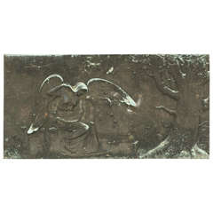 Antique, Rare Sculptural Bronze Angel Plaque / Panel 11