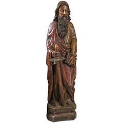 Hand-Carved Wooden Traditional Statue of Saint Paul 3