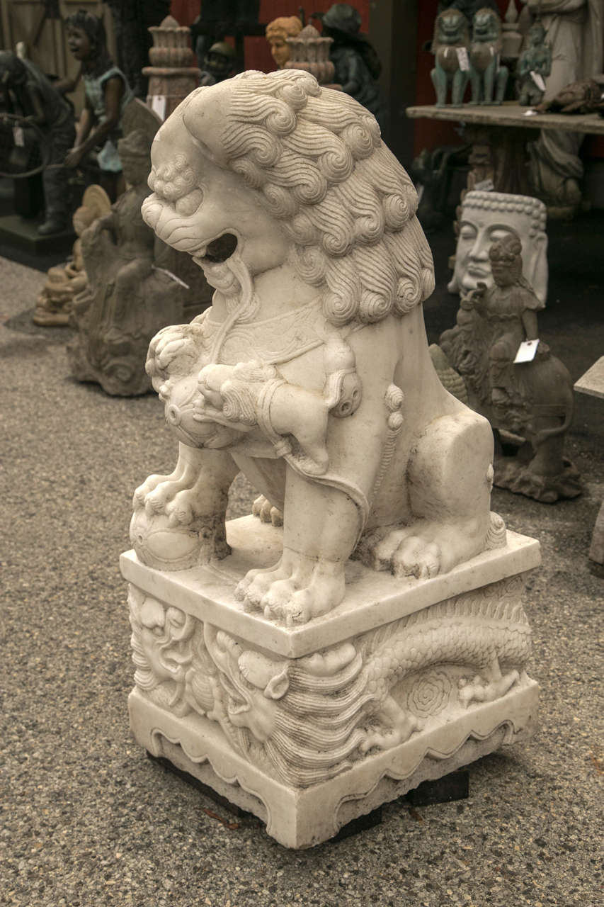 marble foo dogs for sale