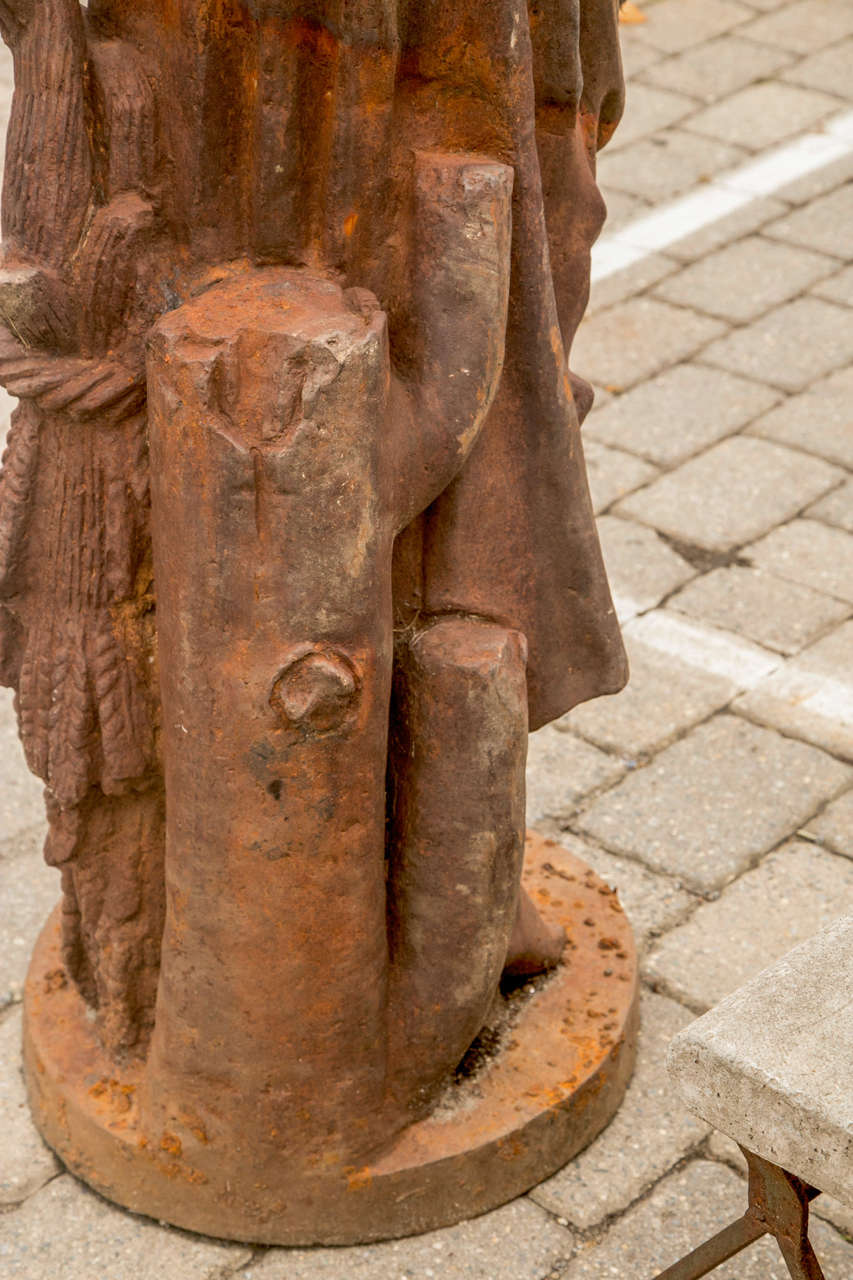 Large Cast Iron Lady Statue at 1stDibs antique cast iron statues for