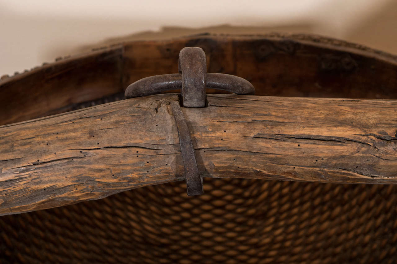 Antique Willow Water Baskets In Good Condition For Sale In New York, NY