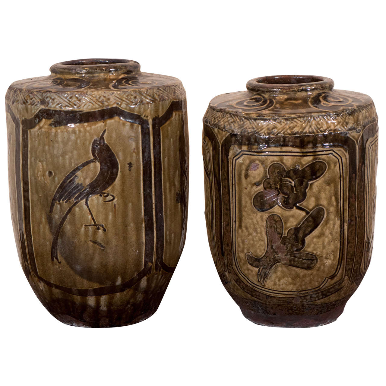 Antique Ceramic Food Jars