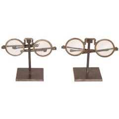 Antique Eyeglasses on Custom Stand