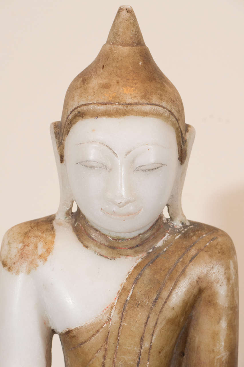 Burmese 18th Century Alabaster Buddha