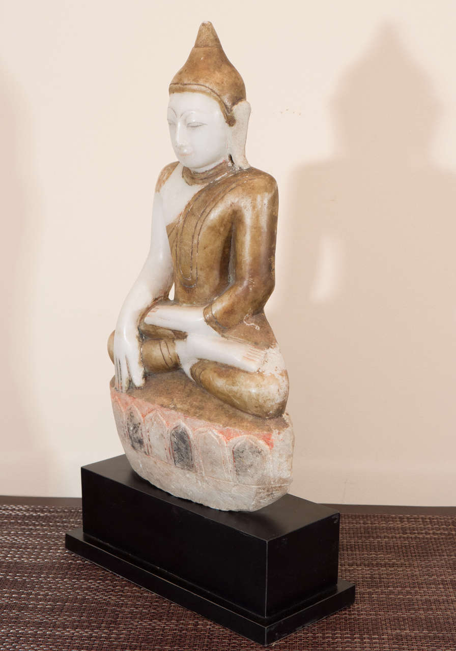 18th Century and Earlier 18th Century Alabaster Buddha