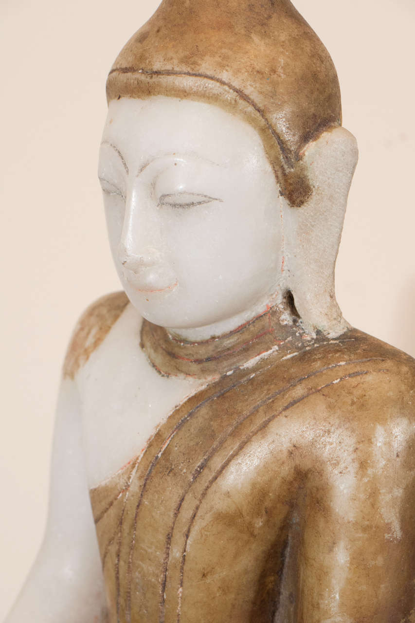 18th Century Alabaster Buddha 1