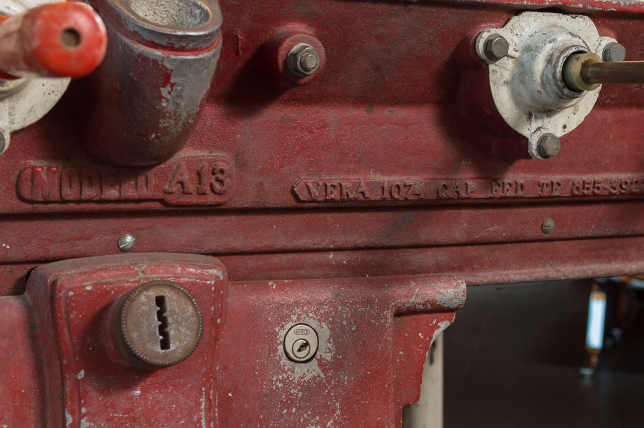 Argentine Vintage Cast Aluminum Foosball Table