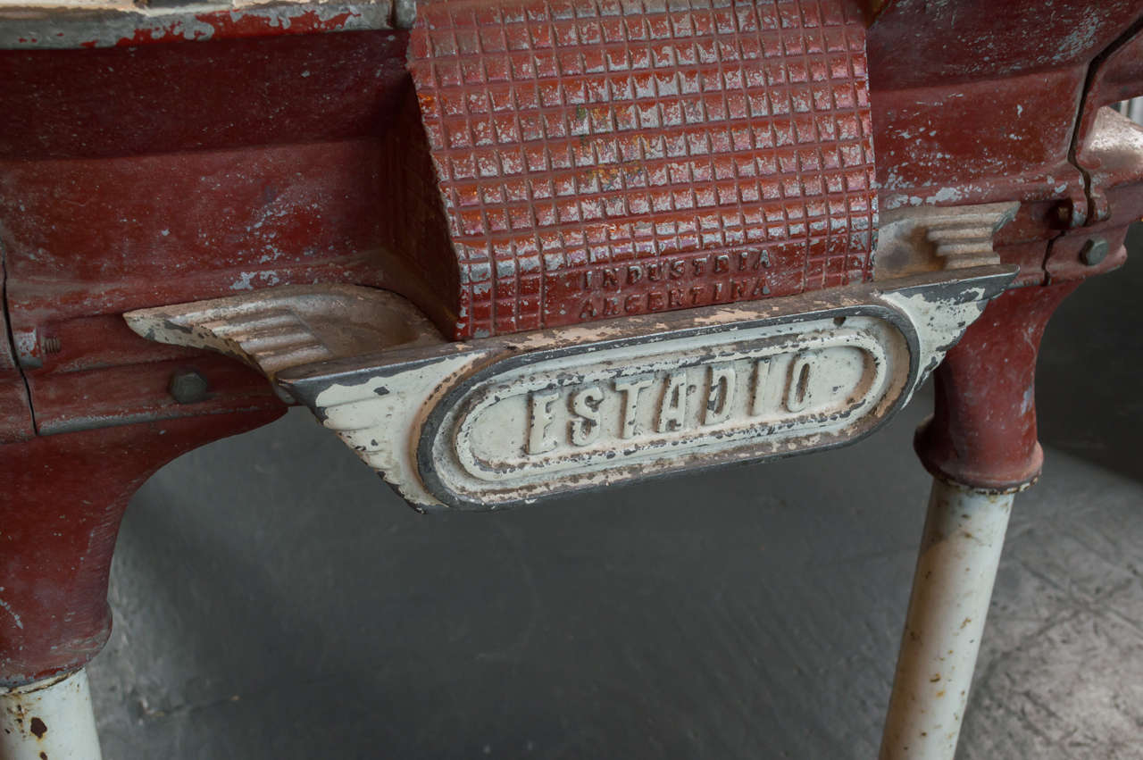 20th Century Vintage Cast Aluminum Foosball Table