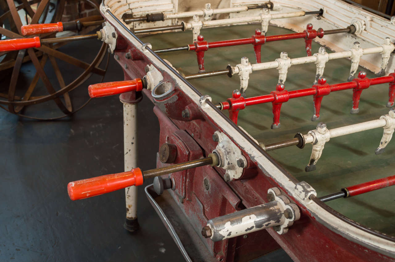 Vintage Cast Aluminum Foosball Table 3