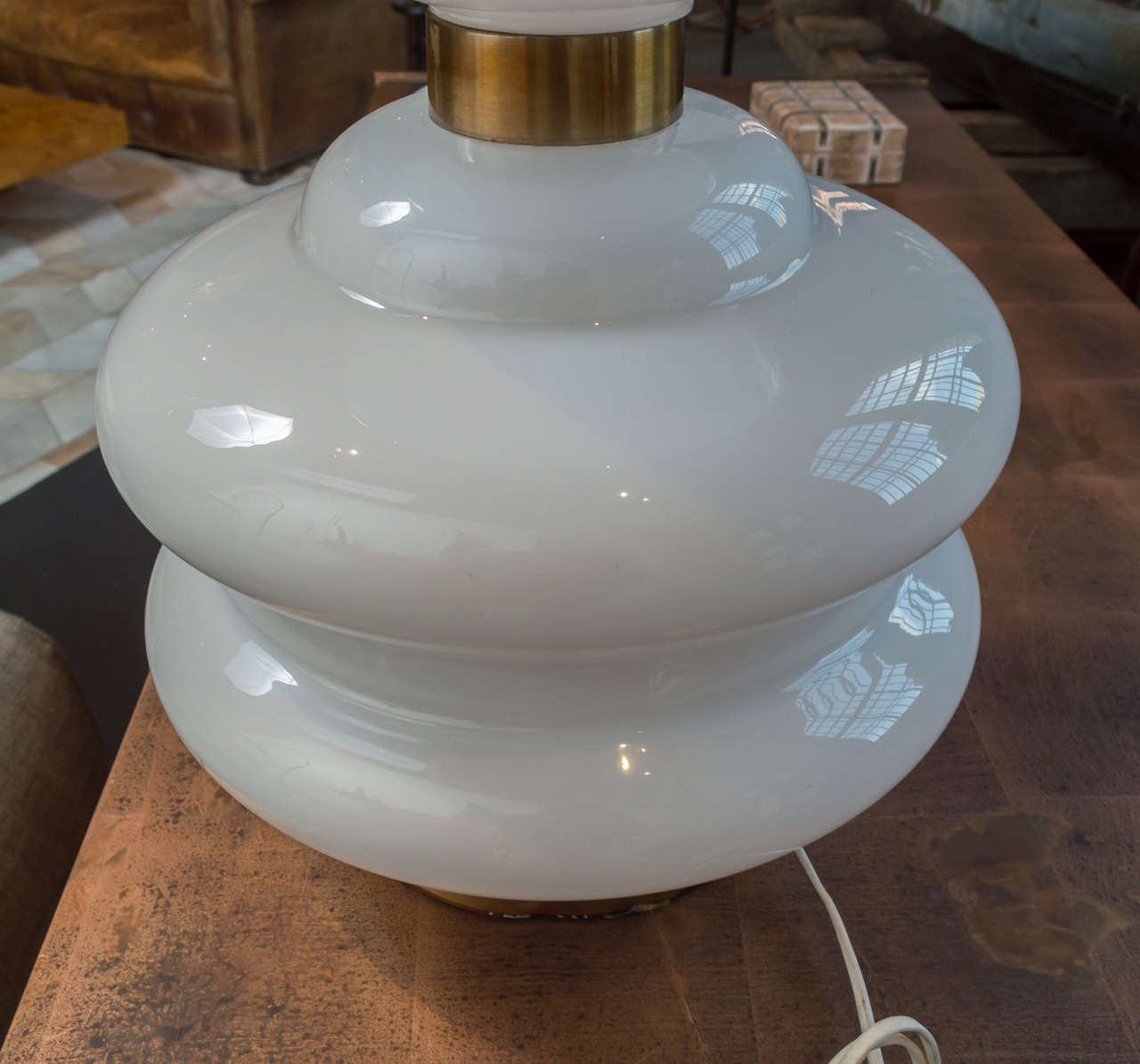Italian Bubble Glass Table Lamp 1
