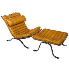 Ari Lounge Chair and ottoman by Arne Norell