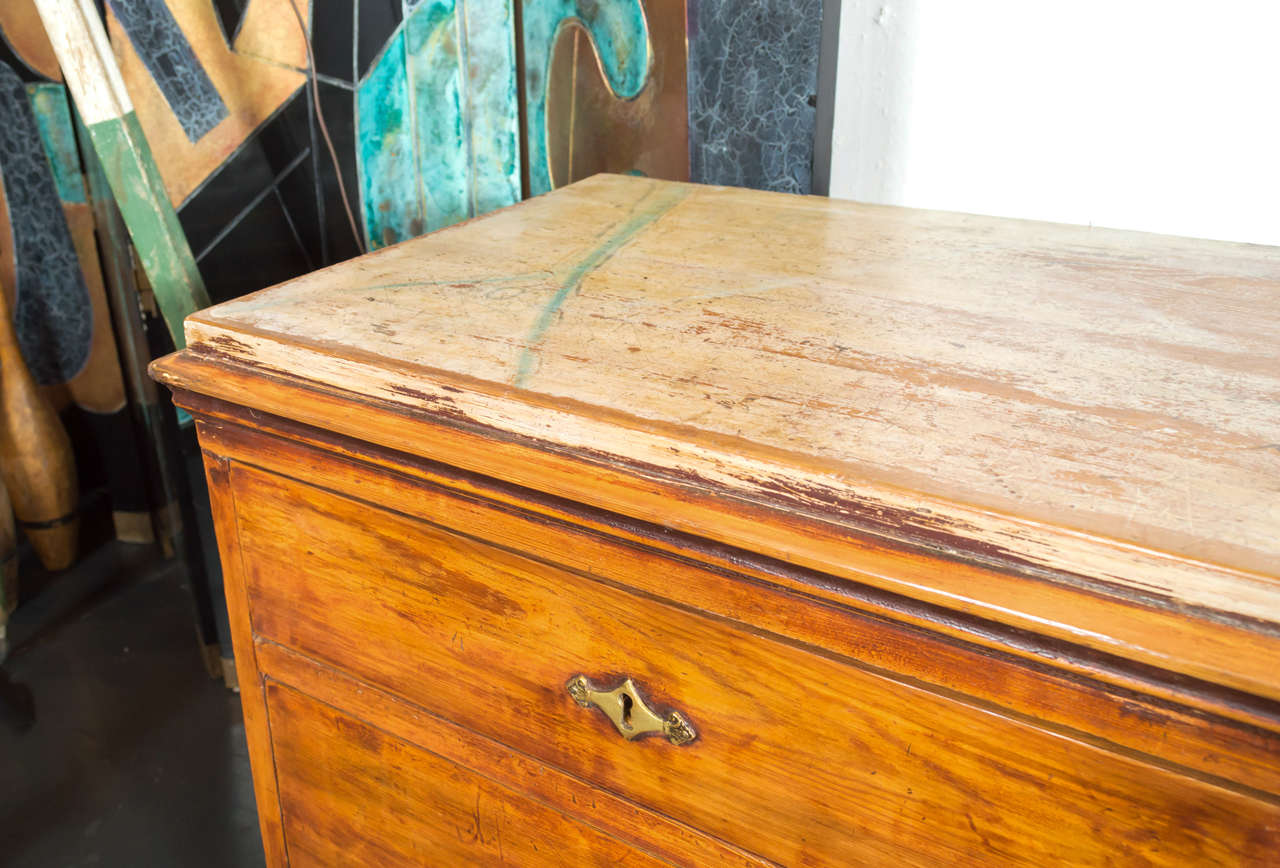 19th Century Swedish Painted Chest For Sale