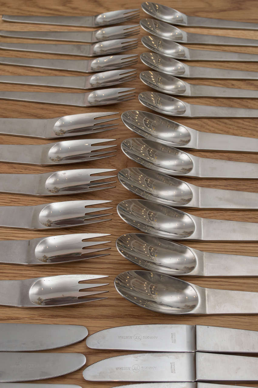 Mid-20th Century Carl Aubock Flatware Service for Six with Original Box