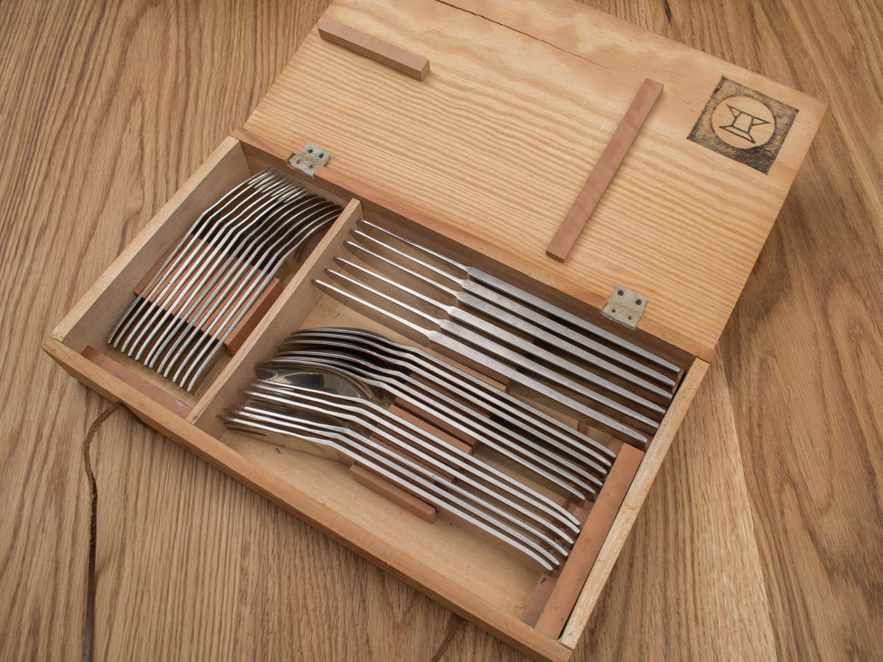 Carl Aubock Flatware Service for Six with Original Box 5
