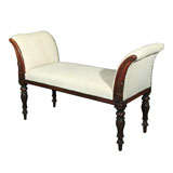 Antique English Regency Rosewood Bench or Window Seat