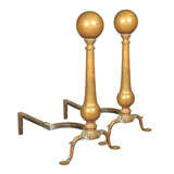 Pair of Brass Andirons