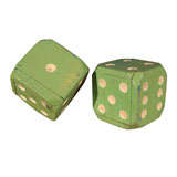 Antique Pair of Hand Painted Wooden Dice