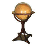ANTIQUE GLOBE ON STAND