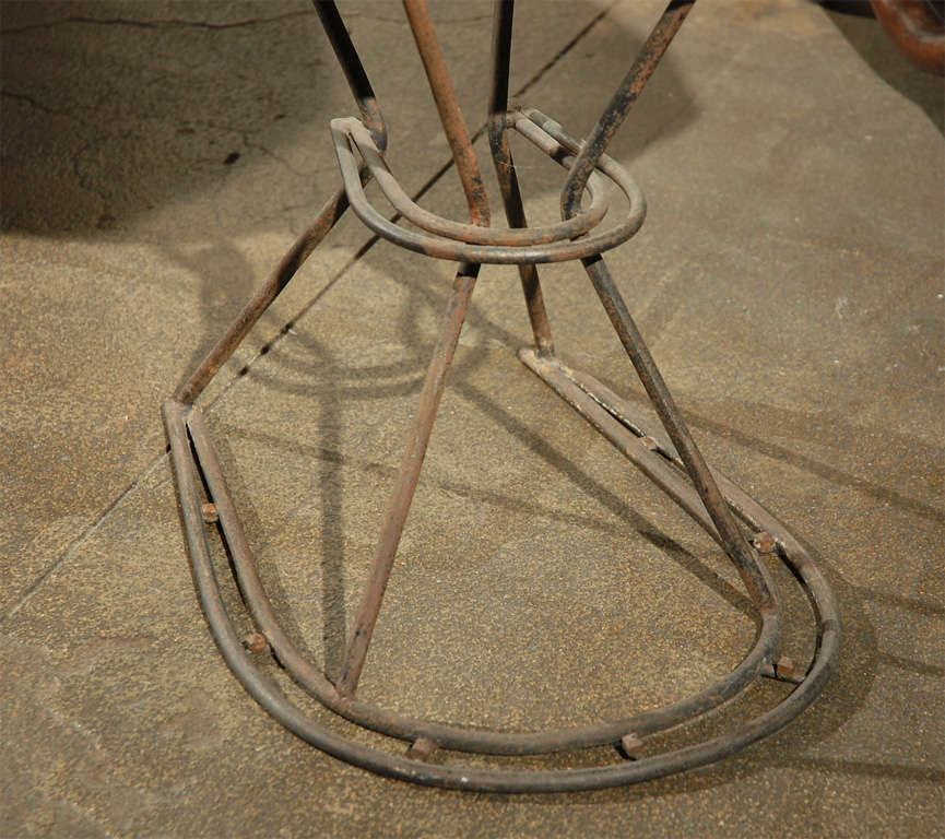 Circa 1960 French Terra Cotta & Iron Table In Good Condition In Los Angeles, CA
