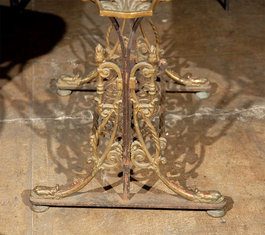 Circa 1920 Cast Iron Table Attributed to Oscar Bach For Sale 3