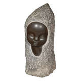 Circa 1930 Belgian Marble Eskimo Sculpture 11