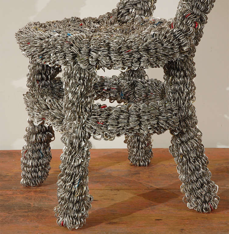 METAL CHAIR WRAPPED IN 