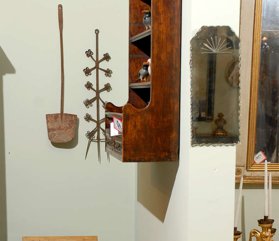 Small Late 19th Century Etched Mirror