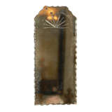 Small Late 19th Century Etched Mirror