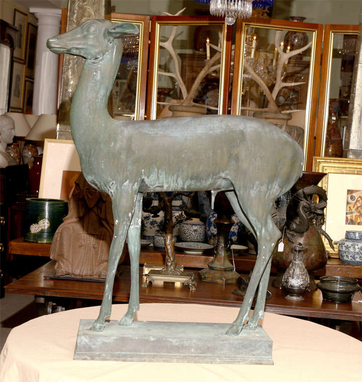 Mid-20th Century Italian Bronze Deer