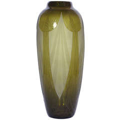 Art Deco Etched Vase by Legras