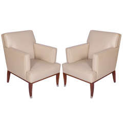 Pair of Arm Chairs in the manner of Jean-Michel Frank