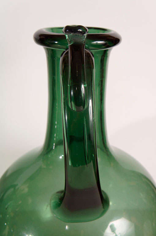 Four Vintage Large, Heavy Handblown Glass Vases 1