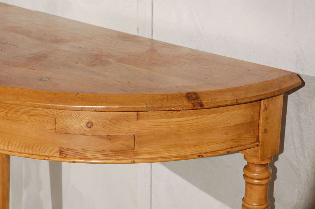 Other Pair Antique Pine Demi-Lune Tables For Sale