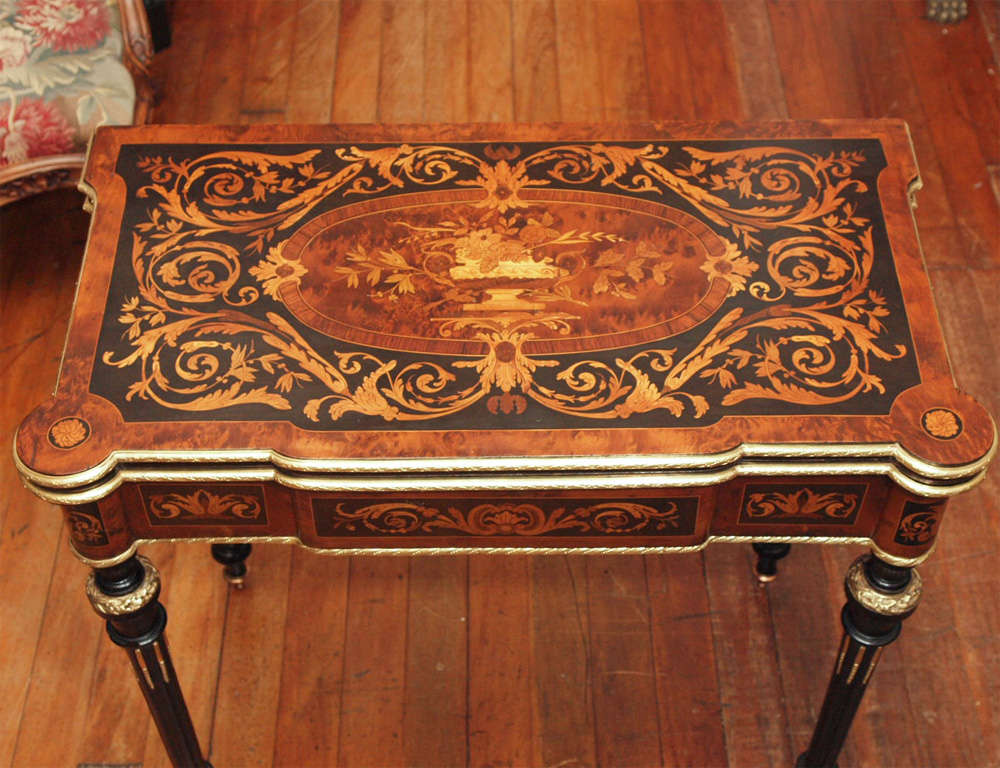 Antique French Napoleon III  Console  Game Table In Good Condition In New Orleans, LA