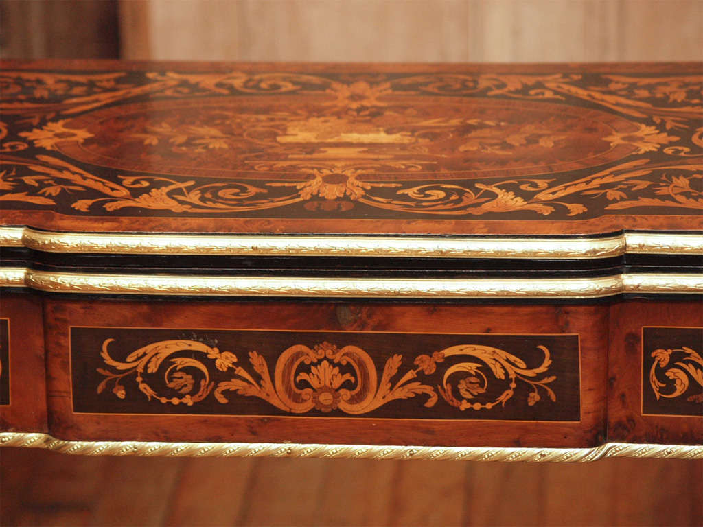 Antique French Napoleon III  Console  Game Table 1