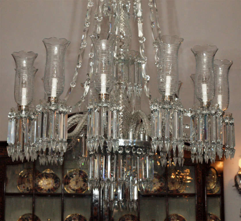 Antique Lead Crystal Old New Orleans Chandelier For Sale at 1stDibs