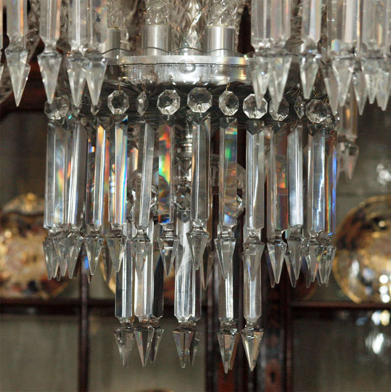 Antique Lead Crystal Old New Orleans Chandelier For Sale at 1stDibs