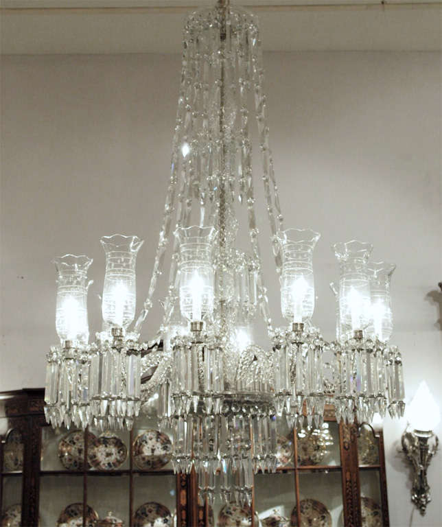 Antique Lead Crystal Old New Orleans Chandelier For Sale at 1stDibs