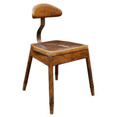 Antique French Adjustable Chair in Oak, Circa 1900