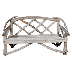 Antique English Tree Limb Bench, Circa 1890