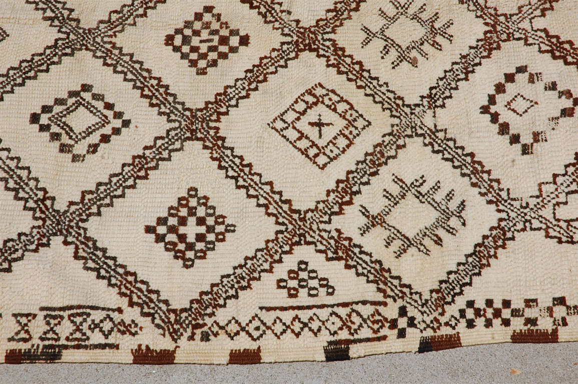Mid-20th Century A Vintage Moroccan Tribal Rug