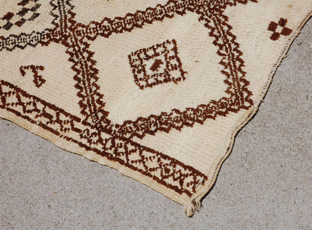 Wool A Vintage Moroccan Tribal Rug