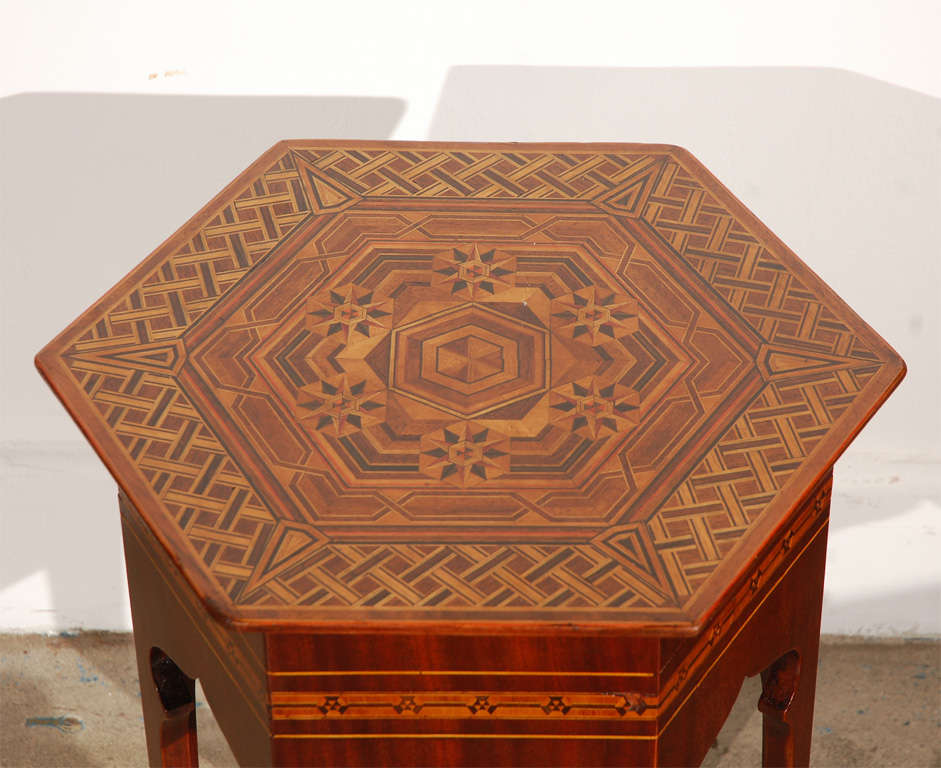 Levantine Moorish Style Hexagonal Side table