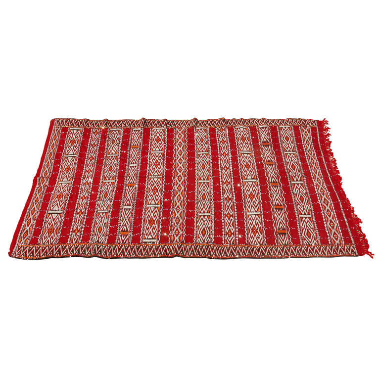 Vintage Moroccan Red Tribal Rug North Africa For Sale at 1stDibs | red ...