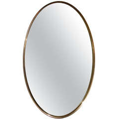 Brass Oval Wall Mirror